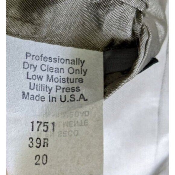 Hunt Valley Men's Blazer Size 39R Tan Brown Microfiber Faux Suede Vintage - Picture 10 of 12